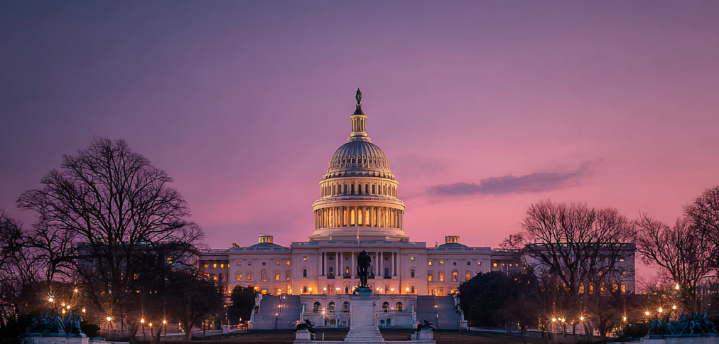 An image of the US Capitol. Image produced by EurekaVision using Midjourney